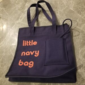Collectible canvas tote little navy bag